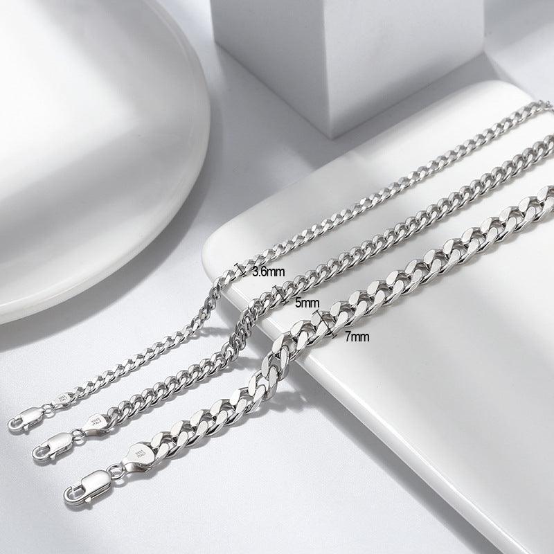 Hip Hop Cuban Chain S925 Sterling Silver Bracelet - Trendha