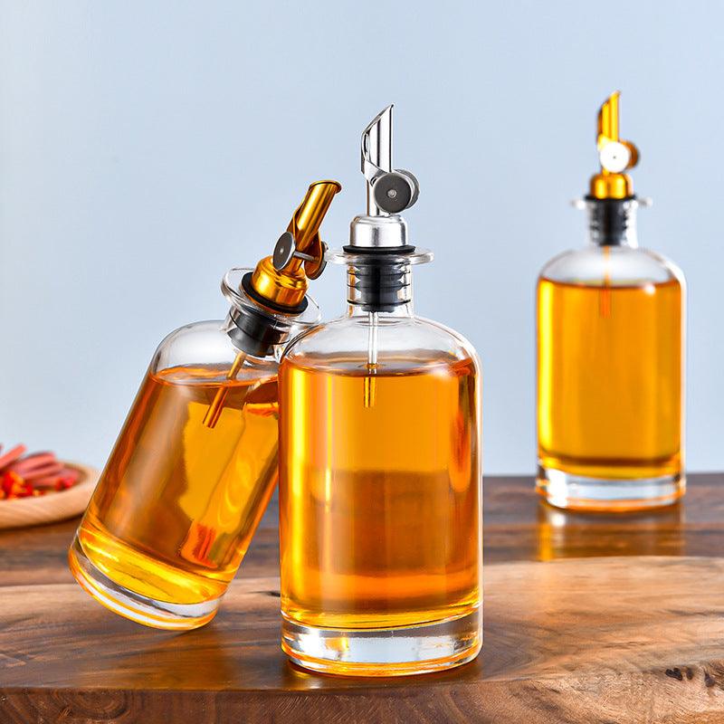 Home Kitchen Crystal White Material Glass Self-control Opening And Closing Spice Bottle - Trendha