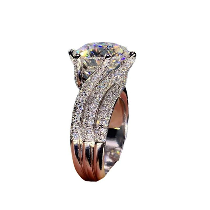 Imitation Mosonite Diamond Women's Ring - Trendha