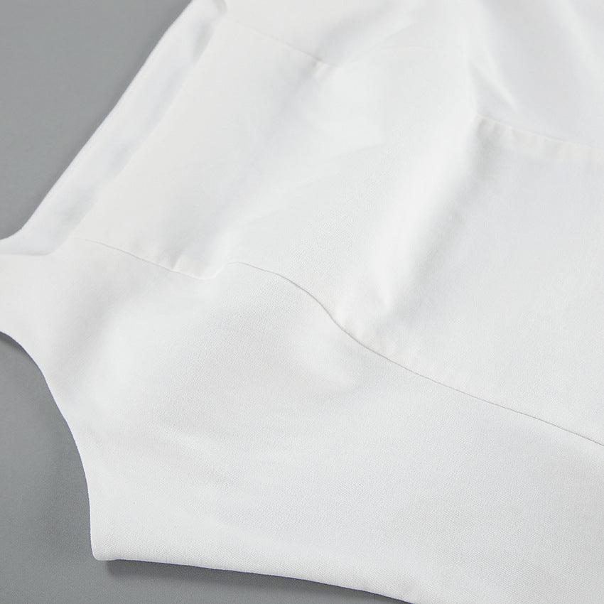 Inner Design White Square-cut Collar Sleeveless Top - Trendha