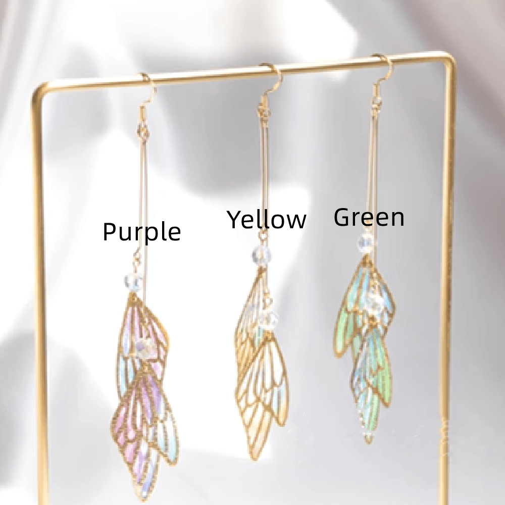 Japanese Handmade Gradient Butterfly Earrings - Trendha