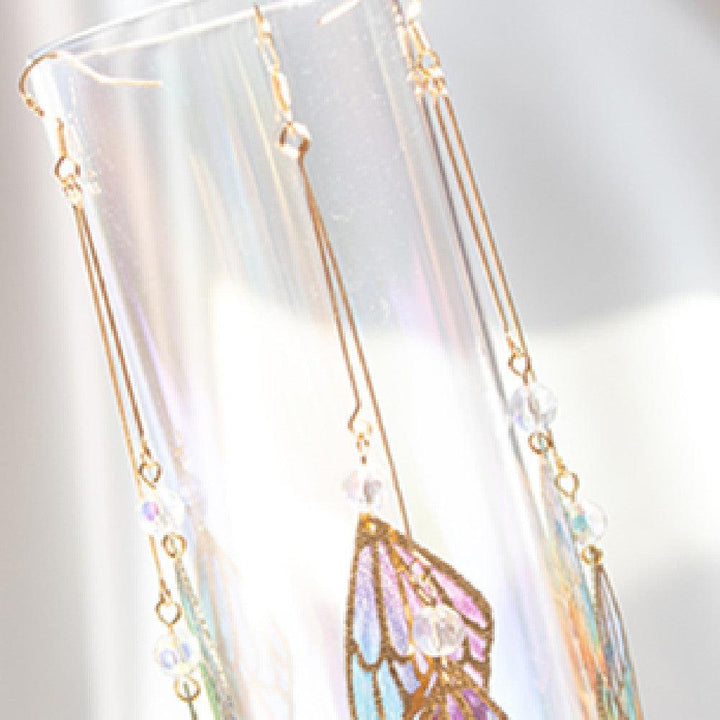 Japanese Handmade Gradient Butterfly Earrings - Trendha