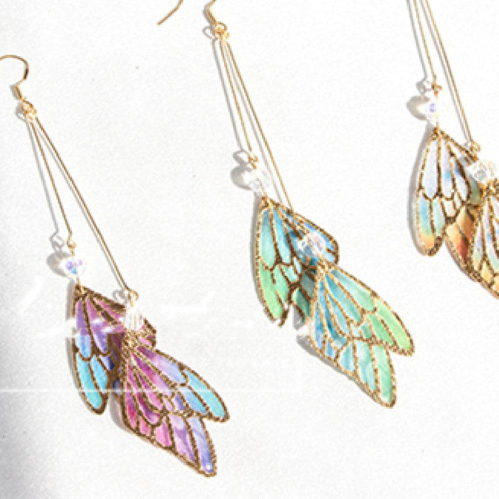 Japanese Handmade Gradient Butterfly Earrings - Trendha