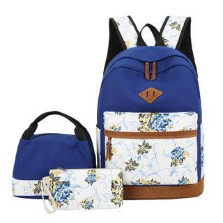 Japanese Style Backpack With Floral Shoulders - Trendha