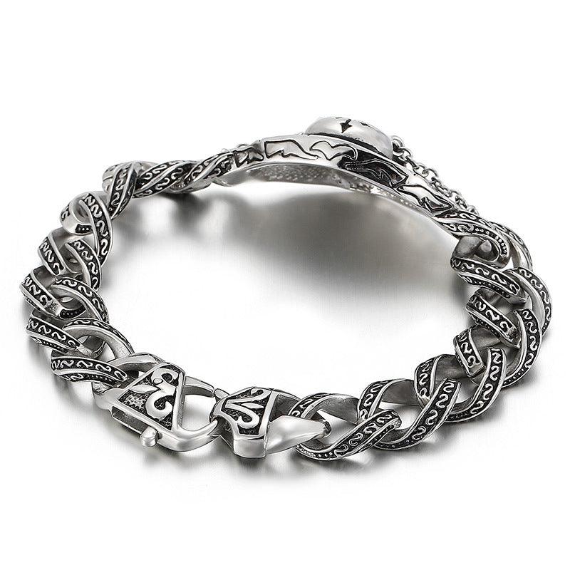 Jewelry Retro Old Creative Personality Stainless Steel Bracelet - Trendha