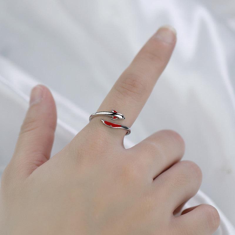 Koi Carp Women's Sterling Silver Plain Ring Niche
