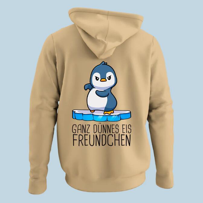 Korean Style Loose Hooded Sweater Women's Cute Penguin Printed Long Sleeve Idle Style - Trendha