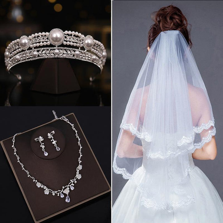 Korean Style Wedding Retro Pearl Princess Super Fairy Hair Accessories - Trendha