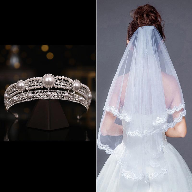 Korean Style Wedding Retro Pearl Princess Super Fairy Hair Accessories - Trendha