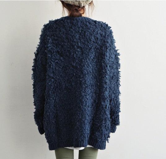 Korean Style Women's Circle Knitted Sweater Coat - Trendha