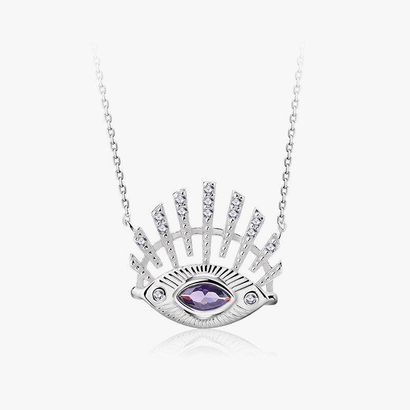 Lady Devil's Eye Zircon Necklace - Trendha