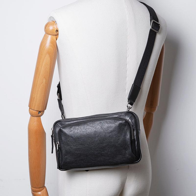 Large Capacity Multifunctional Leather Shoulder Bag For Men - Trendha