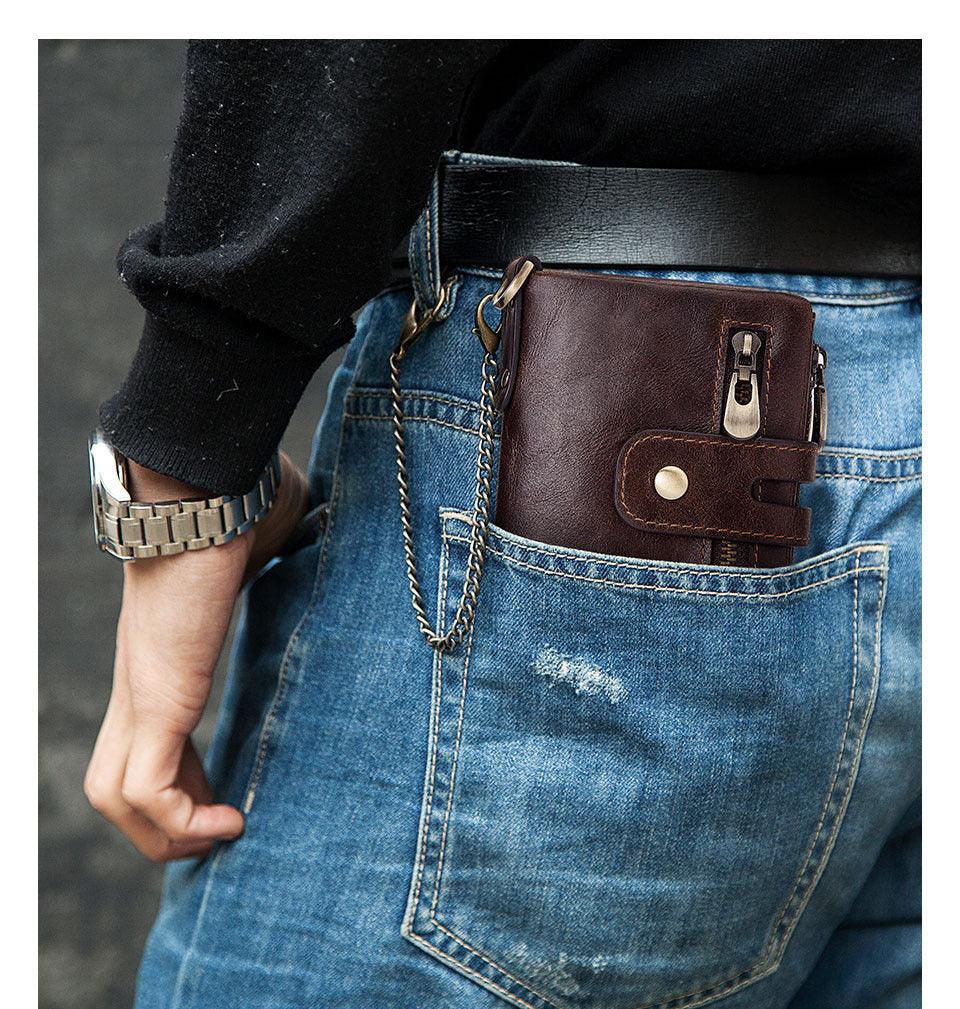 Large Capacity Snap Back Zipper Wallet - Trendha