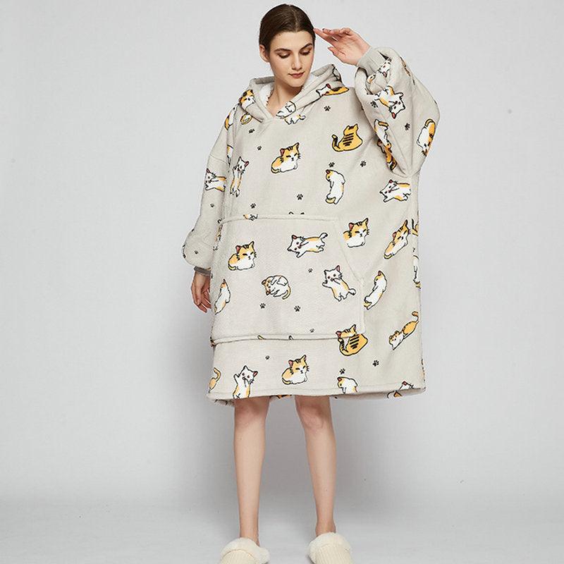 Large Flannel Lovers Casual Home Clothes Pajamas - Trendha
