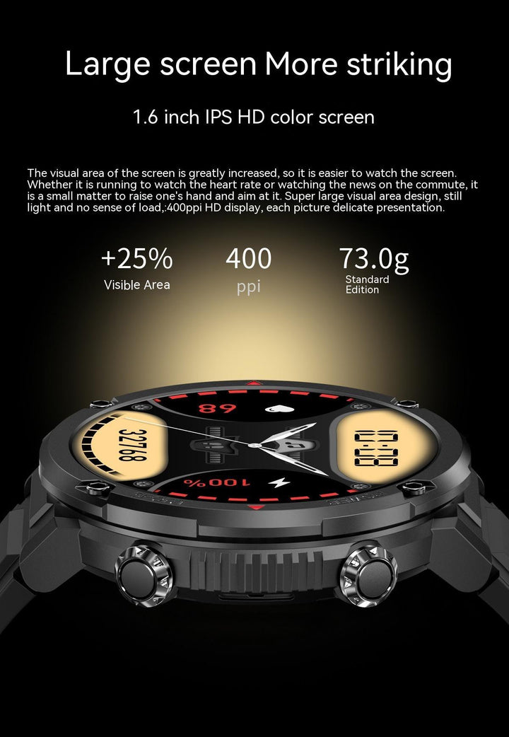 Large Screen HD Step Counting Heart Rate Blood Pressure More Than Sport Smart Watch - Trendha