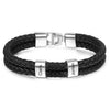 Color: Two bead bracelet steel color