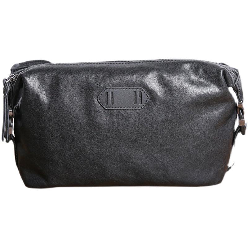 Leather Leisure Top Layer Cow Leather Large Capacity Messenger Bag - Trendha