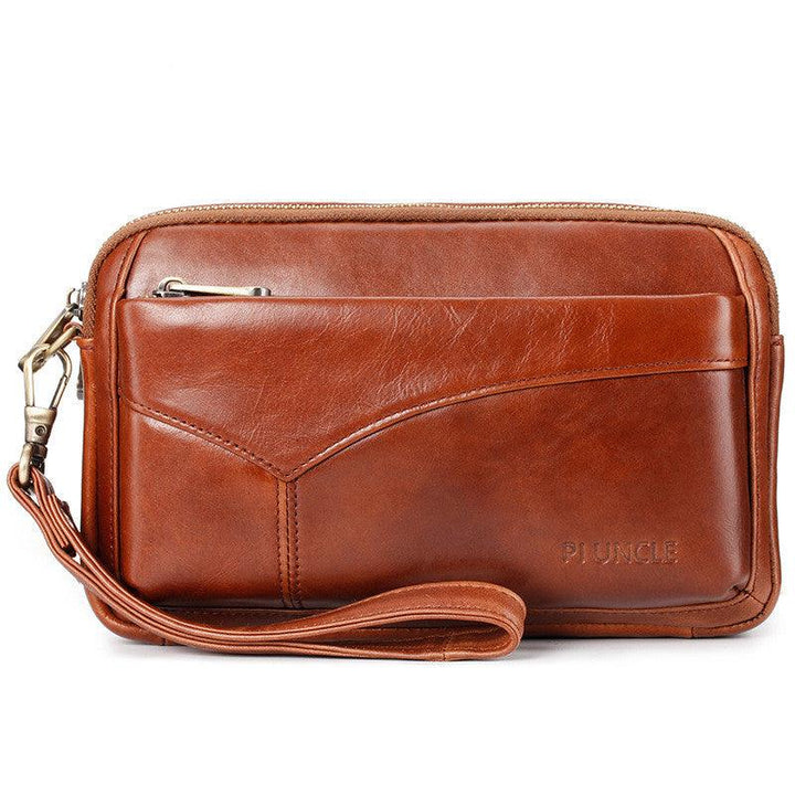 Leather Men's Hand Wallet Multifunctional Handle - Trendha