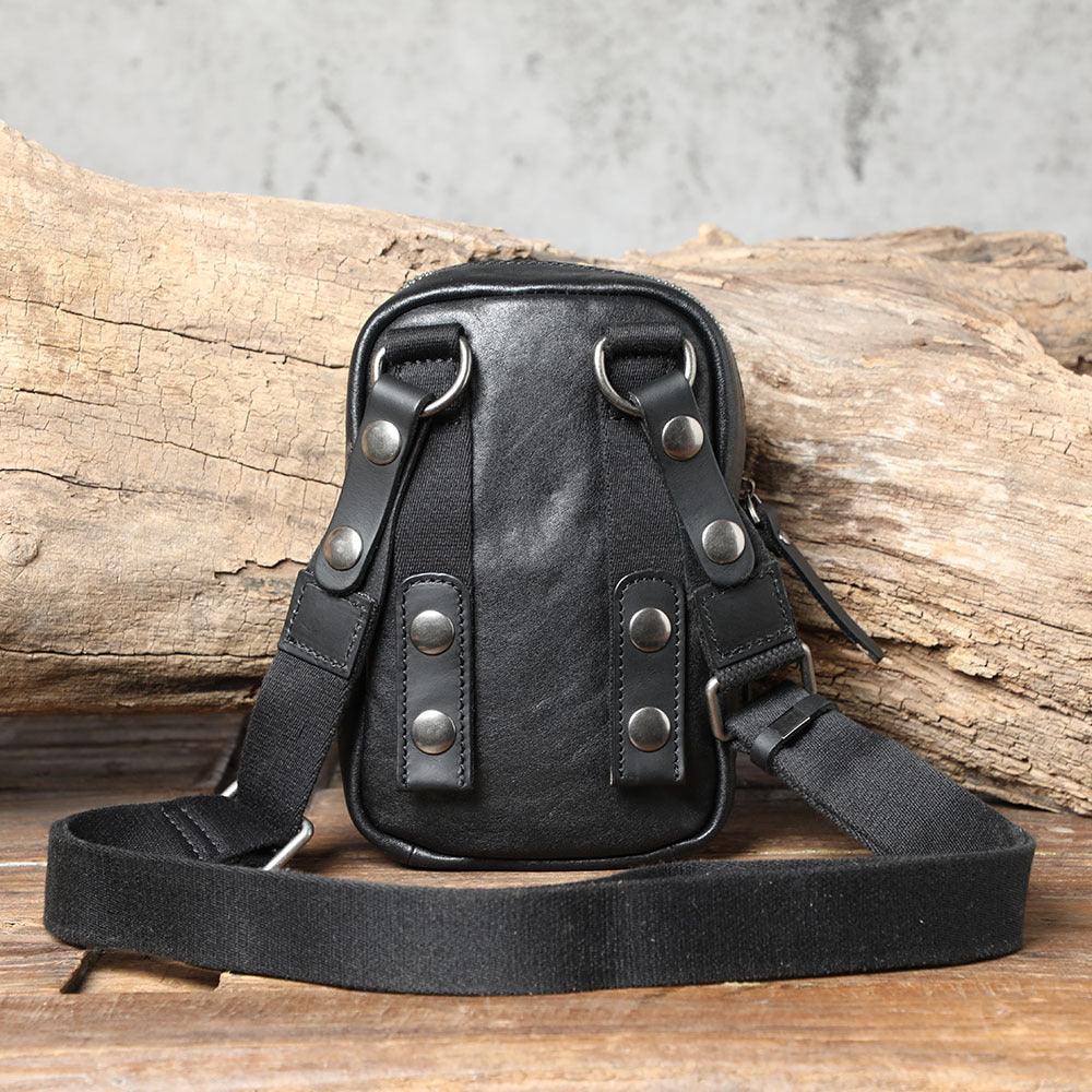 Leather One Shoulder Crossbody Bag For Men And Women - Trendha