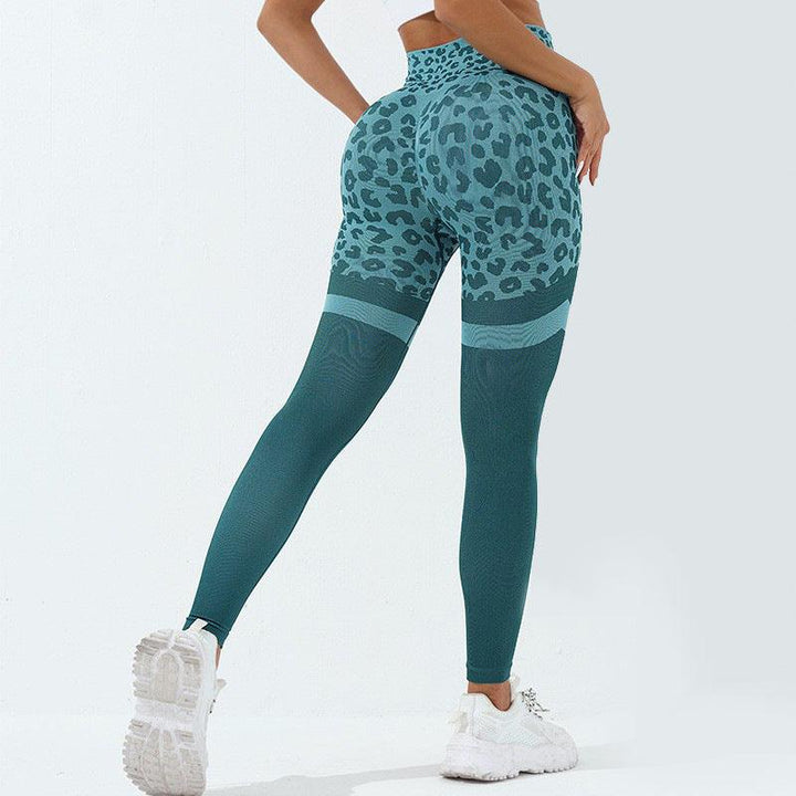 Leopard Print Fitness Pants For Women High Waist Butt Lifting Seamless Leggings Elastic Running Sport Training Yoga Pants Gym Outfits Clothing - Trendha