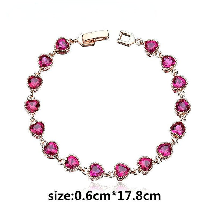 Love AAA Zircon Bracelet Copper Inlaid - Trendha