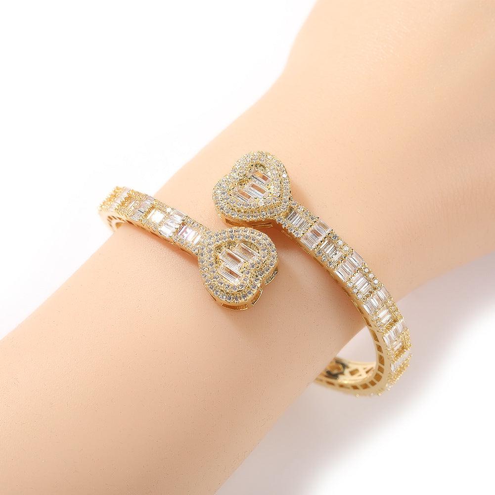 Love Spring Buckle Bracelet Geometric Diamond - Trendha