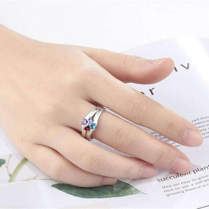 Lovers Rings Silver Rings Female And Male Pair Gift Lettering - Trendha