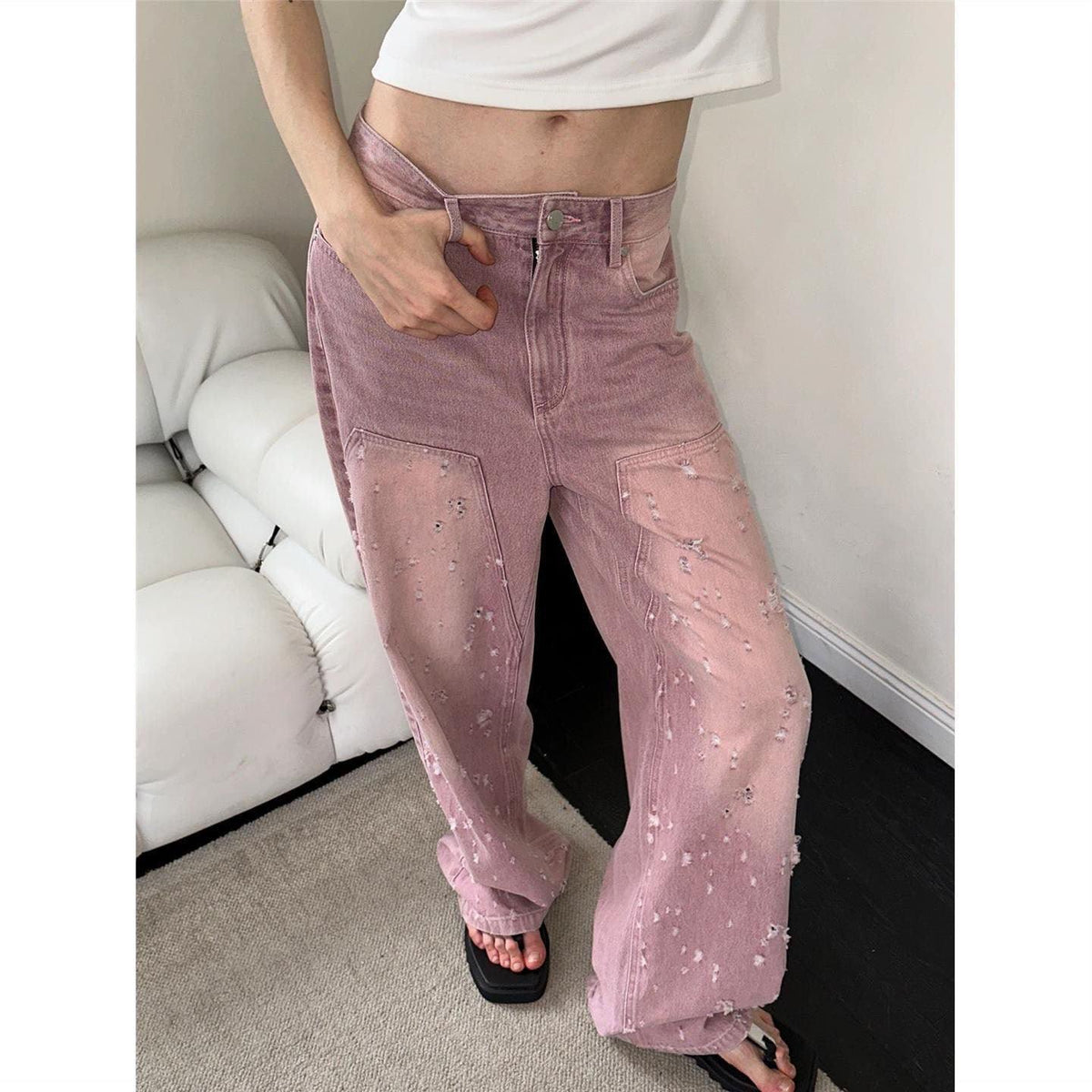 Make Old Ripped Summer Retro Jeans - Trendha