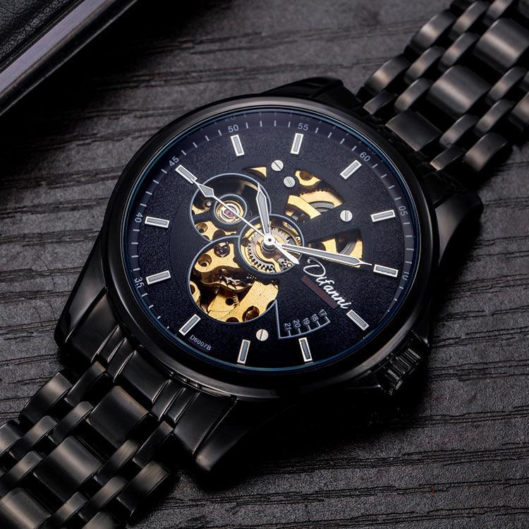 Mechanical Fully Automatic Fashion Hipster Luxury Steel Belt Watch - Trendha