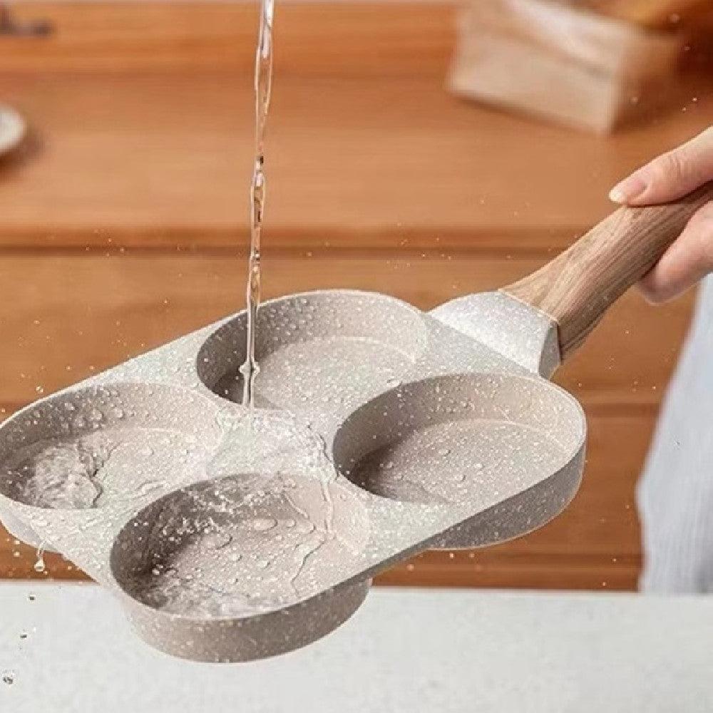 Medical Stone Non-stick Pan Egg Hamburger Four-hole Frying Pan Flat Bottom Induction Cooker Universal Mini Omelette Pan - Trendha