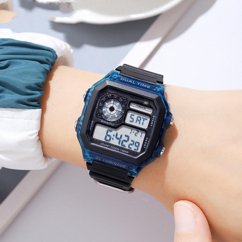 Men And Women Fashion Outdoor Sports Students Waterproof Multifunctional Electronic Watch - Trendha