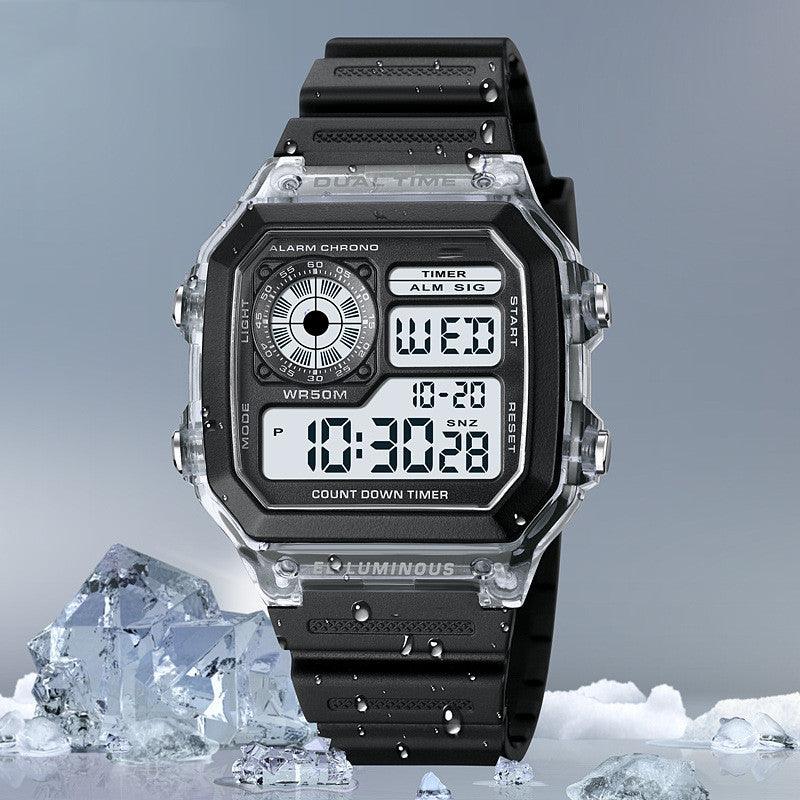 Men And Women Fashion Outdoor Sports Students Waterproof Multifunctional Electronic Watch - Trendha