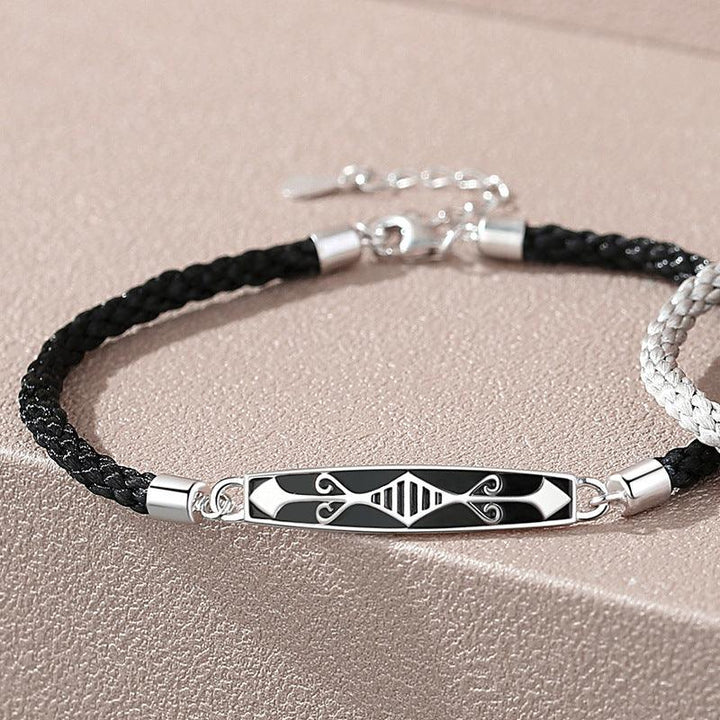 Men's And Women's Pair Creative All Match Sterling Silver Bracelet - Trendha