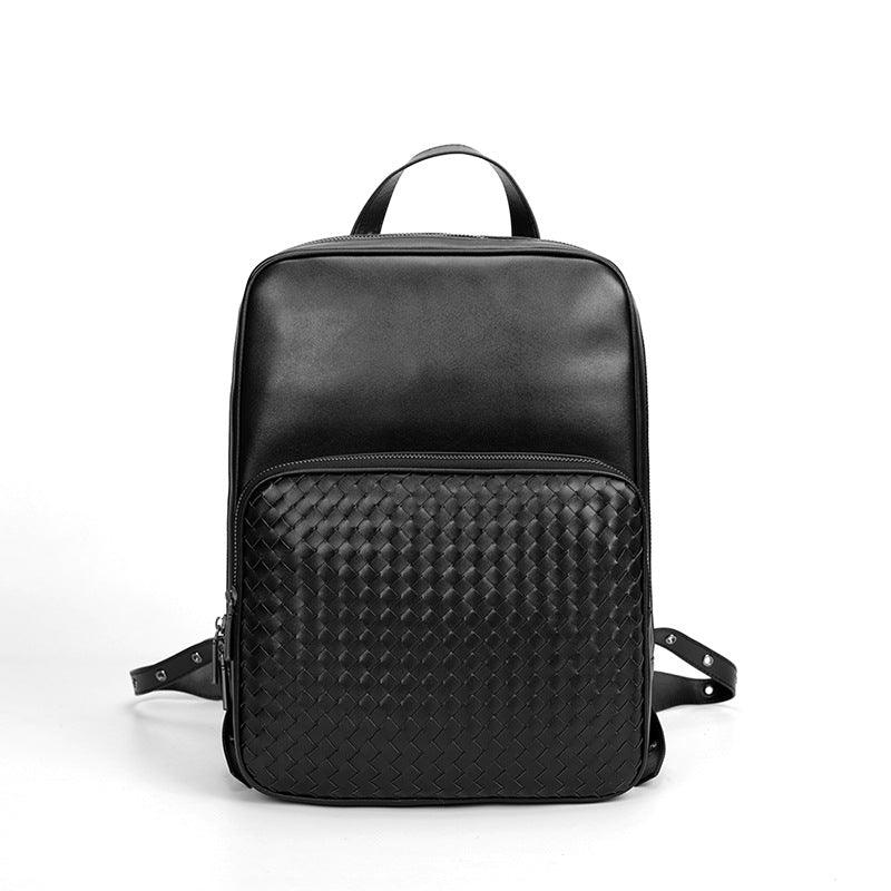Men's Business Casual Backpack Woven Men's Bag Simple Travel - Trendha