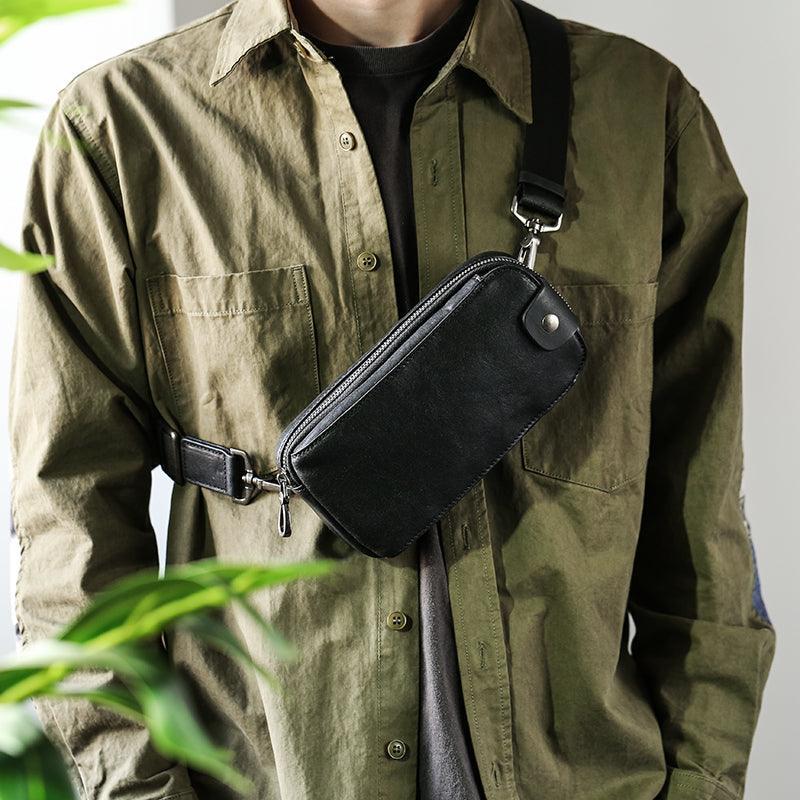 Men's Casual Mini One-shoulder Cross-body Mobile Phone Bag