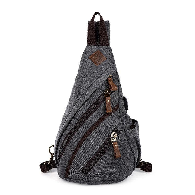 Men's Chest Bag Retro Canvas One Shoulder - Trendha