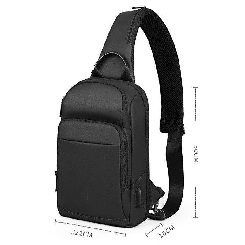Men's Chest Multi Functional Waterproof Oxford Fabric Crossbody Bag - Trendha