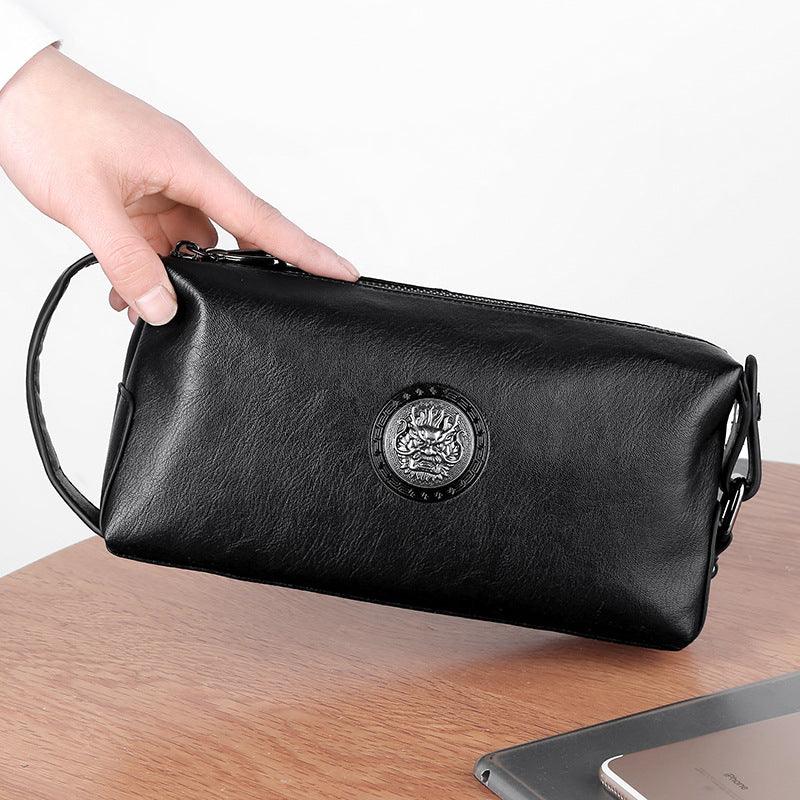 Men's Clutch Large Capacity Fashion Tote Soft Leather - Trendha