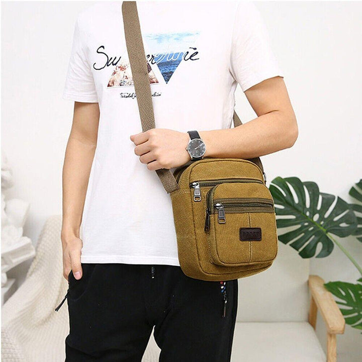 Men's Crossbody Messenger Bag Canvas Bags Casual Shoulder Satchel Handbag Pouch - Trendha