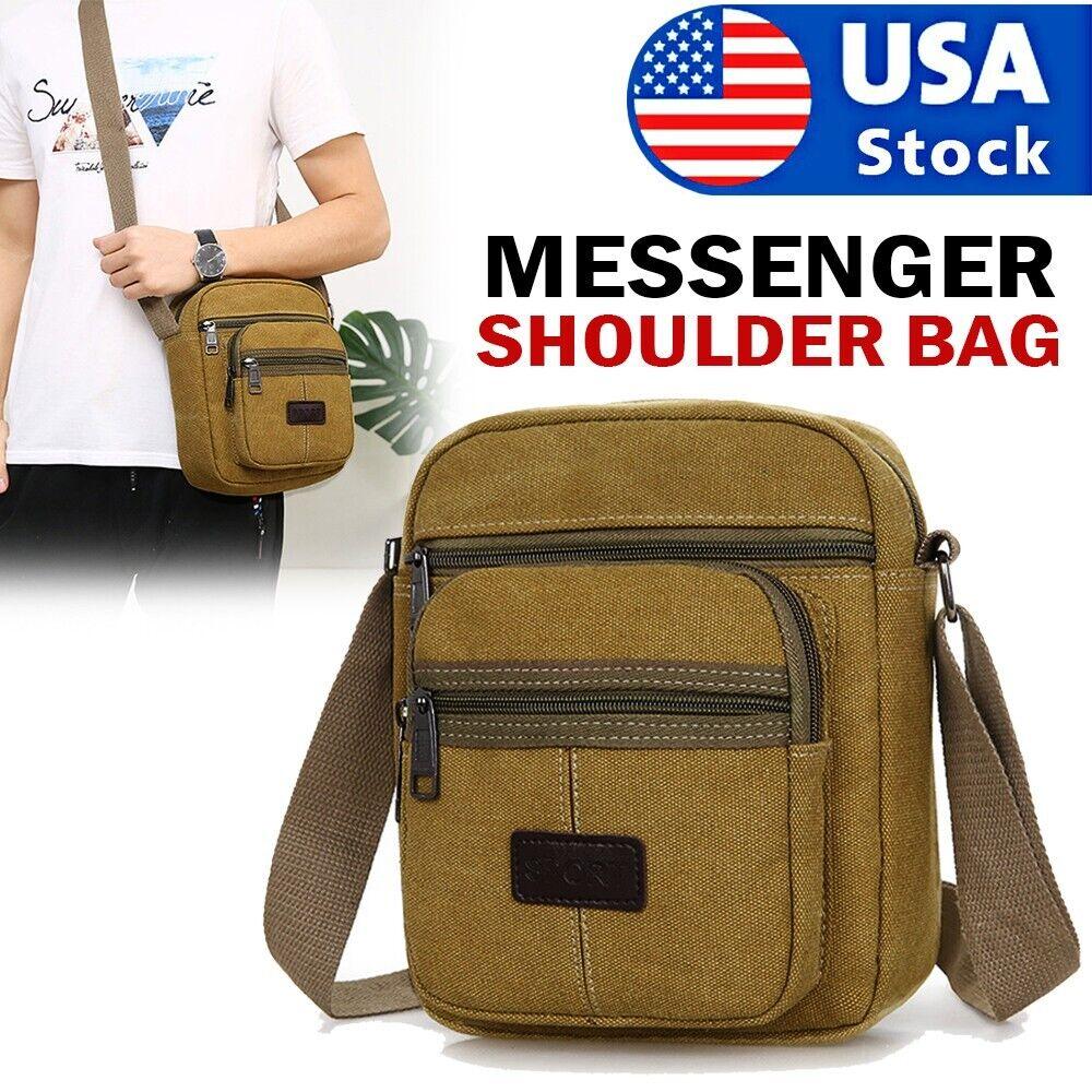 Men's Crossbody Messenger Bag Canvas Bags Casual Shoulder Satchel Handbag Pouch - Trendha