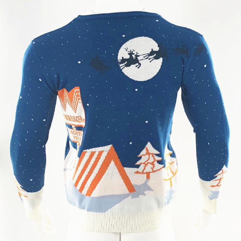 Men's Fashion Casual Long Sleeve Round Neck Christmas Sweater - Trendha