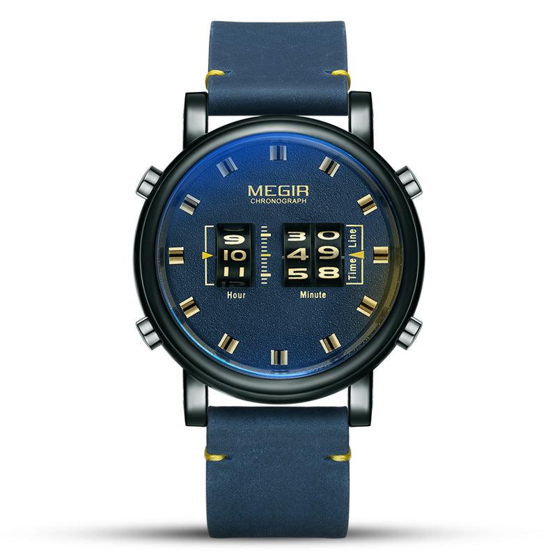 Men's Fashion Featured Sports Business Leather Quartz Watch - Trendha
