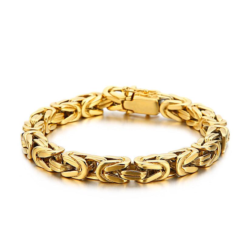 Men's Fashion Stainless Steel Square Chain Bracelet - Trendha