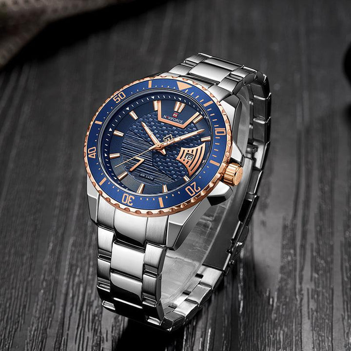 Men's Fashion Trend Large Dial Waterproof Electronic Quartz Watch - Trendha