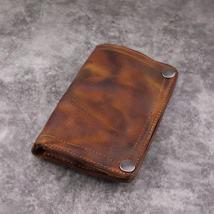 Men's Handmade Vertical Wallet With Multiple Card Slots - Trendha