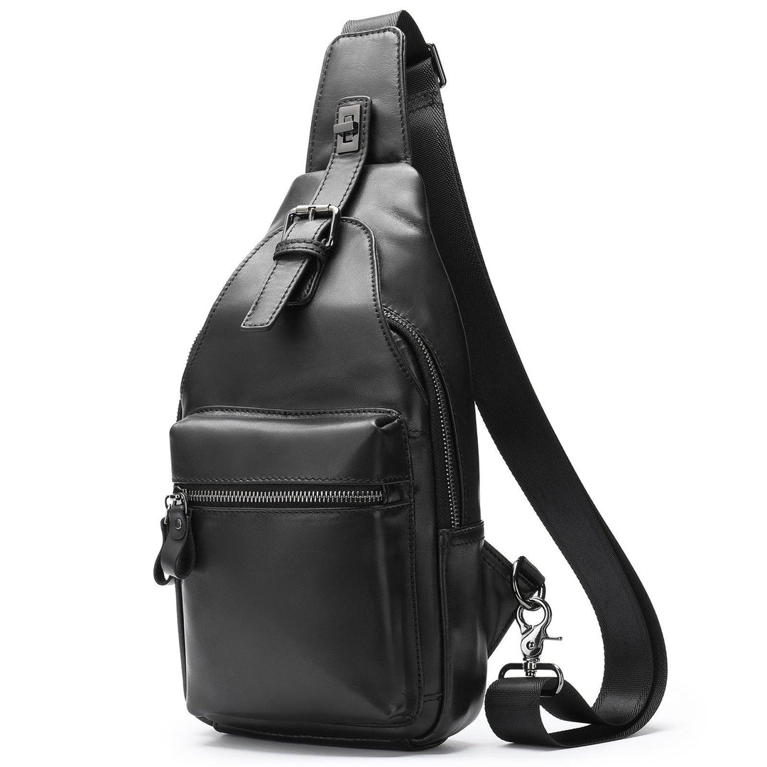 Men's Leather Chest Bag Crossbody Men's Style - Trendha