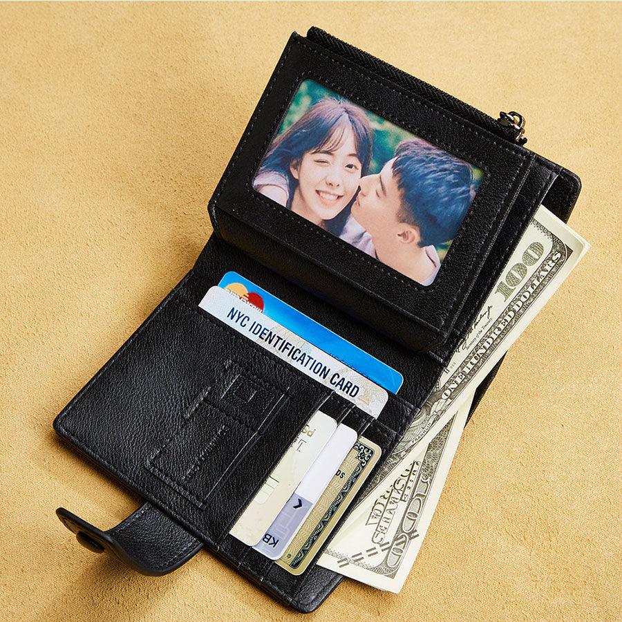 Men's Leather Wallet Three Fold Multi Card Space - Trendha