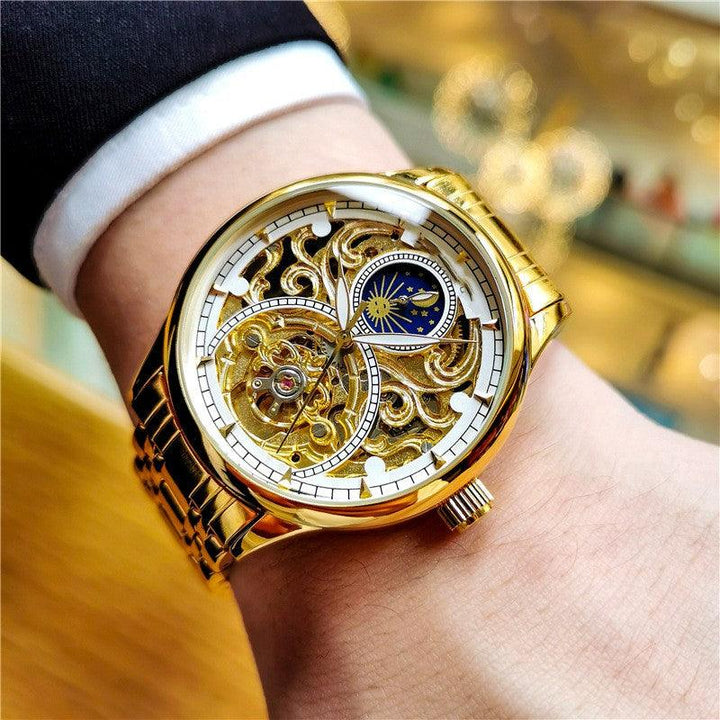 Men's Luminous Hollow Out Fully Automatic Mechanical Watch - Trendha
