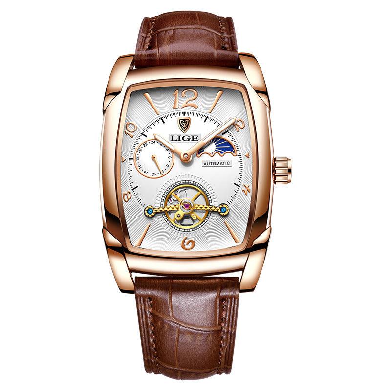 Men's Mechanical Watches Square Case Multifunctional Waterproof - Trendha