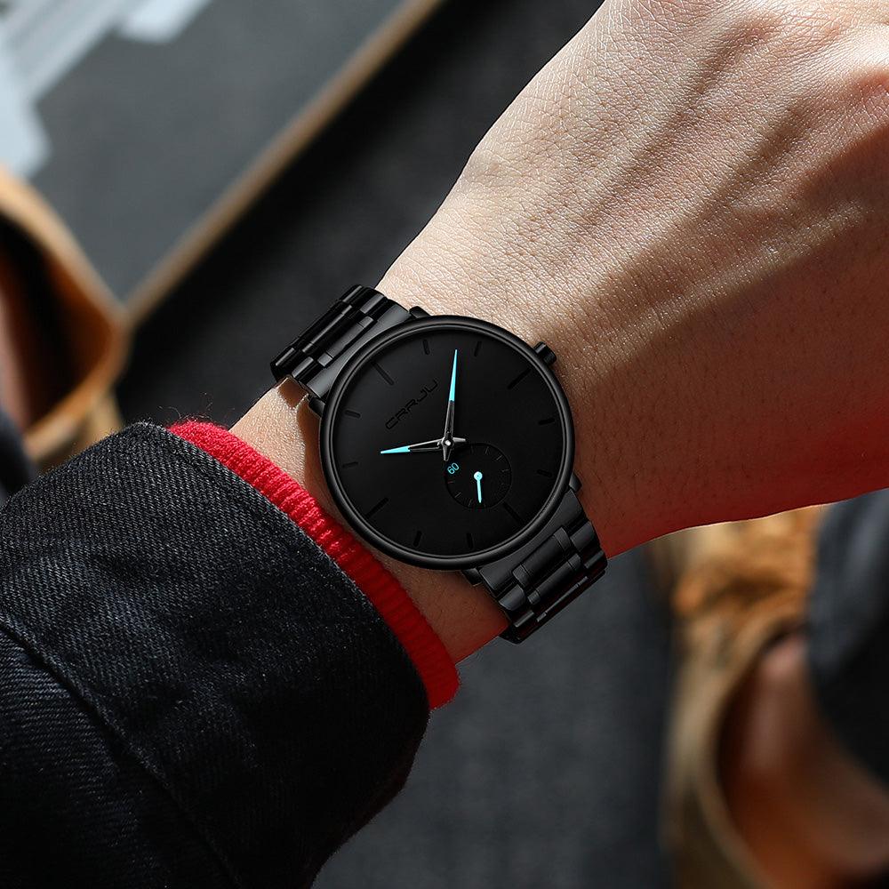 Men's New Steel Band Waterproof Watch Thin - Trendha